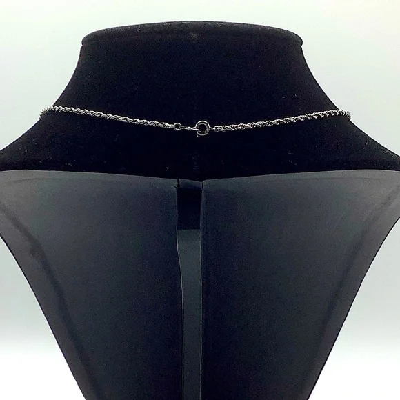 Sterling Silver Twisted Rope Chain Necklace, 18” - Picture 4 of 4